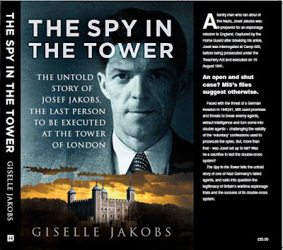 The Spy in the Tower - by Giselle Jakobs front cover and inside flap - The History Press