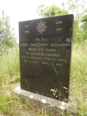 Gravestone of Robert Christopher Alexander Christchurch graveyard, Magorney (from Historic Graves site)
