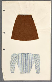 Drawing of clothing worn by Bella in the Wych Elm - from West Mercia Police files - held at WorcestershireArchives