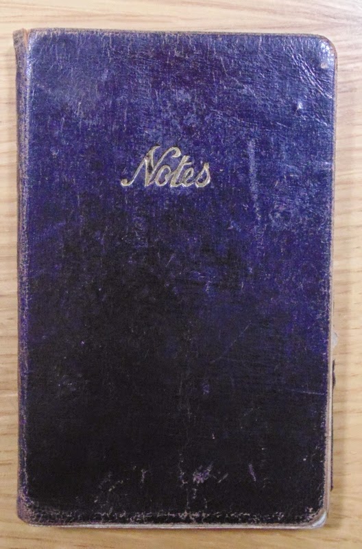 The small black notebook that accompanied  the blue 1936 diary of Kenneth C. Howard.  (National Archives KV 2/27)