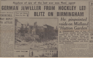 Birmingham Post - 13 June 1945 article on Hans Caesar