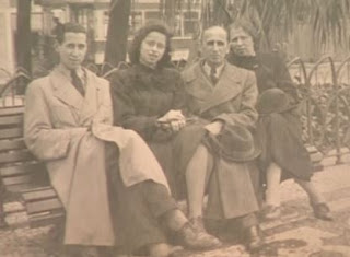 Gutmann family in Lisbon - 1941 left to right - Herbert James, Steffi Mirjam, Alfred and Lina (From USC Shoah Foundation site)