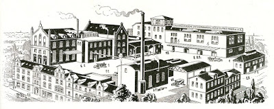 Former site of the Germania Brewery in Hannover, later turned into the  Heuweg-Werke Hannover Hannoversche Zuckerwaren und Konfitüren Fabrik A. G  Seilerstraße Südstadt Stich circa 1920 (unknown artists)  (from wikidata)