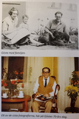 Top: Gösta and his family [likely wife and son]   Bottom: One of the last photographs, here at Gösta