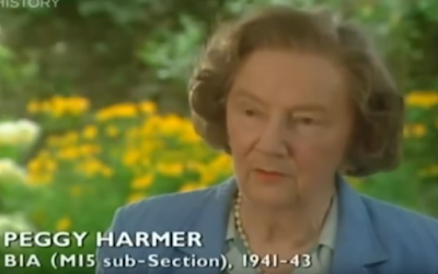Peggy (née Philips) Harmer - 1999 (screen shot from BBC Timewatch - The Spies Who Fooled Hitler)