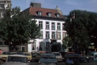 Former site of the House of Lords building circa 1977 - One  can see a cuploa from the Hotel Central building in the background.  (from a video clip on Haagsefilmbank site)