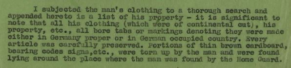 Report by Detective Sergeant Thomas Oliver Mills regarding the capture of Josef Jakobs  (National Archives KV 2/24 - 20b)