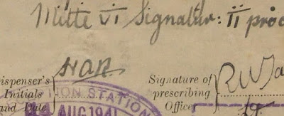 Close-up of Prescription for Josef Jakobs (courtesy of Royal Armouries)