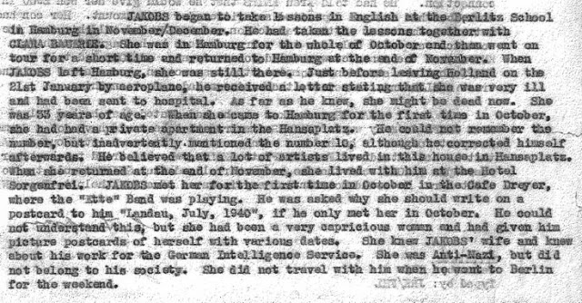 April 25, 1941 - KV 2/25 - 68a - MI5 Interrogation summary of Josef Jakobs by Lt. Sampson.