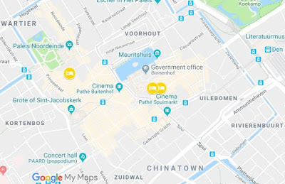 My Google Maps - Abwehr locations in The Hague related to Josef Jakobs and Karel Richter
