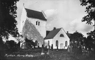 Church (Kyrke) in Norra Vram where Gösta Caroli was born and his father, Claes Alfred Caroli was Vicar from 1901. (Swedish National Heritage Board [Public domain], via Wikimedia Commons)