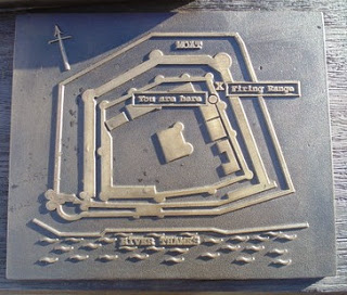 Executions at the Tower - map showing location of rifle range.  (copyright G.K. Jakobs).