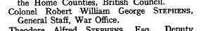 London Gazette - Supplement 37412, p. 284 Col. Robert William George Stephens