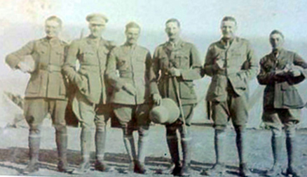 Photograph of officers from the Wana Column circa - Robin W.G. Stephens is at far left. (photograph courtesy of Nick Hinton)