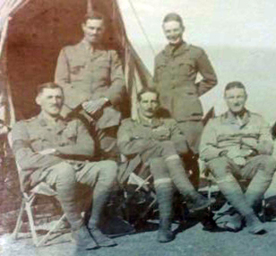 Photograph of officers from the Wana Column circa 1921 - Robin W.G. Stephens is standing at right. (photograph courtesy of Nick Hinton)
