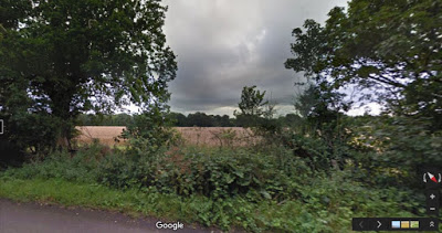 Google Street View image of approximate location where MI5 officers accessed fields to retrieve Richter