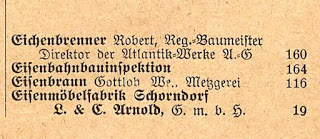 Robert Eichenbrenner in the 1925 directory for Schorndorf