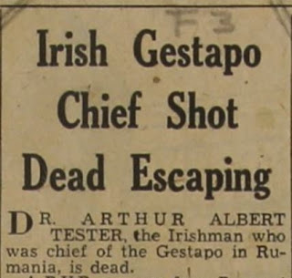 Irish Gestapo Chief Shot Dead Escaping Evening News - 24 September 1944