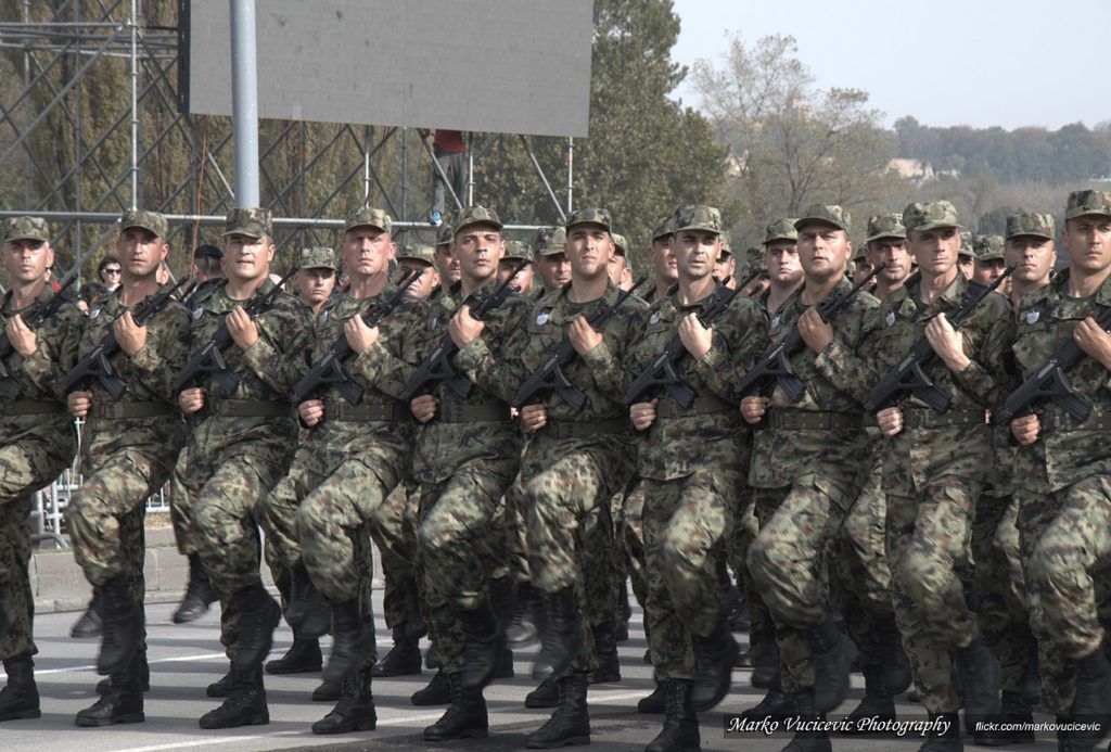 Serbian Soldiers performing the High Step - from Wikipedia