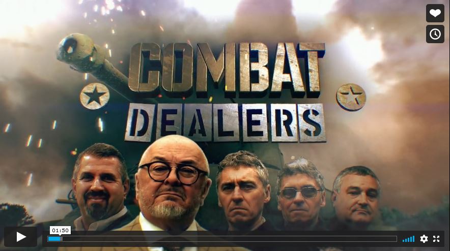 Combat Dealers - screen shot of the cast/crew. Bruce Compton is the "James Bond look-alike" (second from the left). This is not a video... just a screen shot.