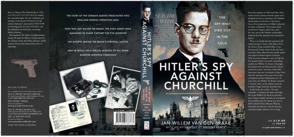 Dust jacket of Hitler's Spy Against Churchill - The Spy Who Died Out in the Cold - due to be published by Pen & Sword in May 2022.