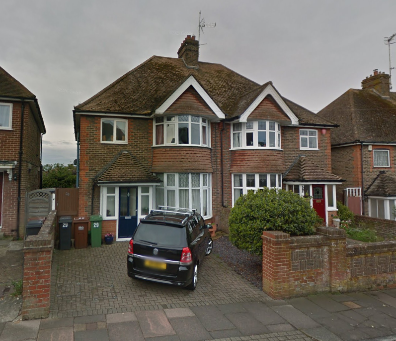 29 Harding Avenue, Eastbourne, Sussex - former residence of Margaret and her parents (Google Streetview)